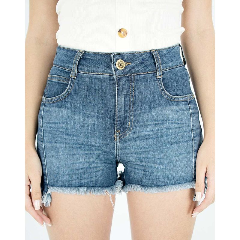 short jeans cintura alta colcci