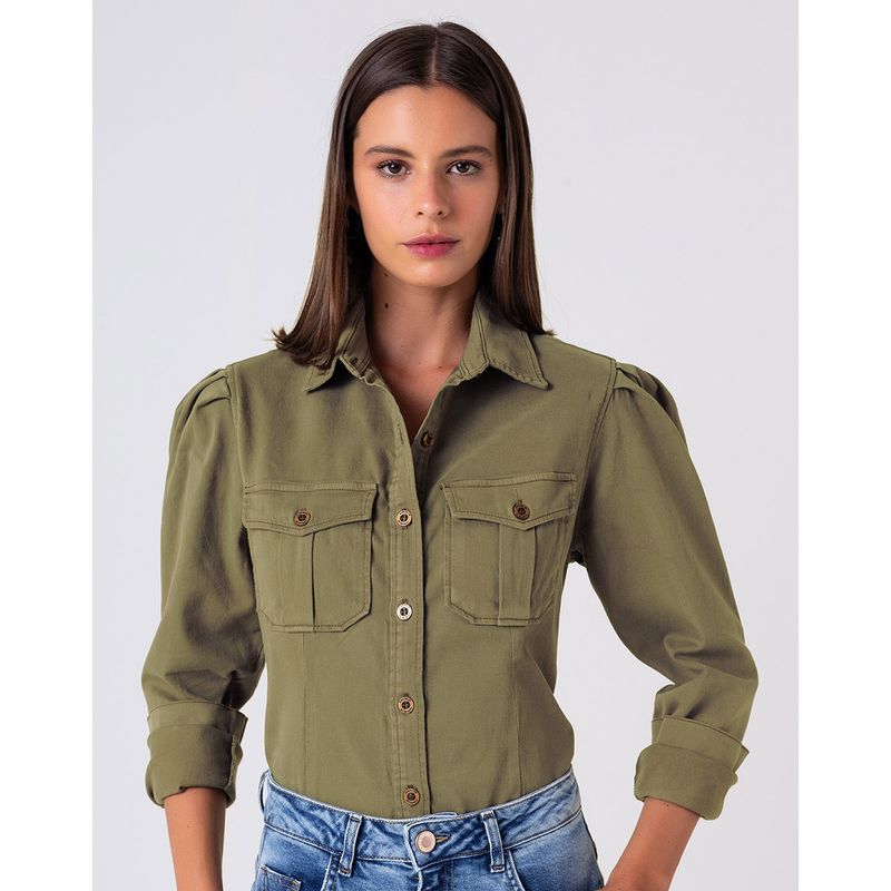 camisa social flor de lis