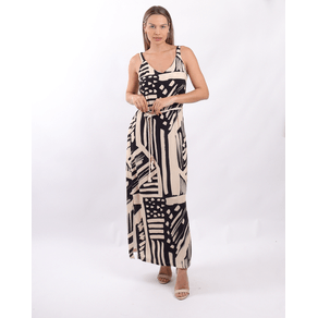 VESTIDO REISEN 14544 PRETO/BRANCO M